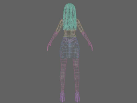 Cute anime girl V32626 3D Model
