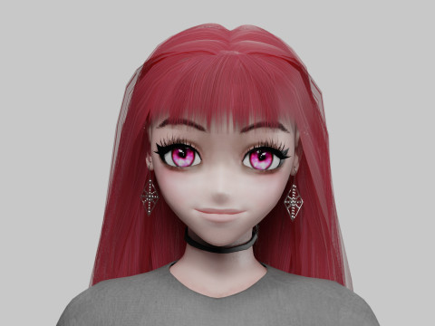 Cute Basic girl V33934 3D Model