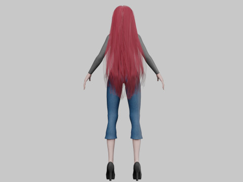 Cute Basic girl V33934 3D Model