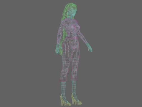 Cute Basic girl V33934 3D Model