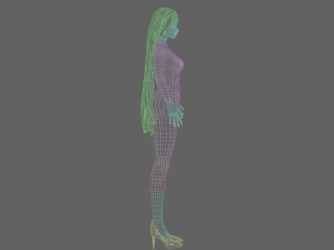 Cute Basic girl V33934 3D Model
