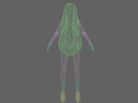 Cute Basic girl V33934 3D Model