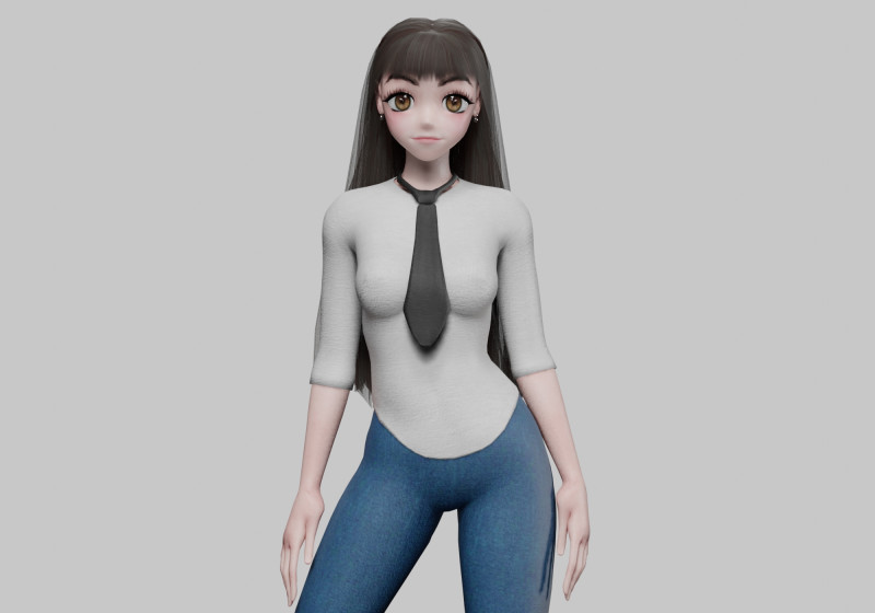 Cute business girl V29185 Modelo 3D .c4d .max .obj .3ds .fbx .stl .blend 