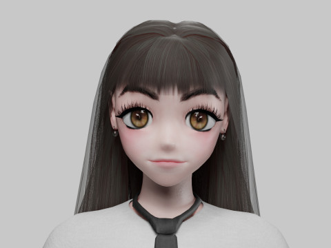 Cute business girl V29185 Modelo 3D