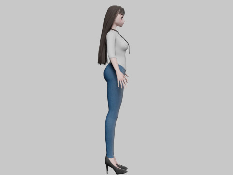 Cute business girl V29185 Modelo 3D