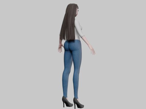 Cute business girl V29185 Modelo 3D