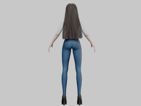 Cute business girl V29185 Modelo 3D