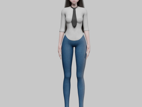 Cute business girl V29185 Modelo 3D