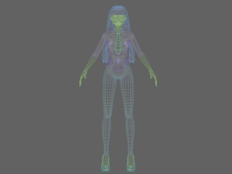 Cute business girl V29185 Modelo 3D