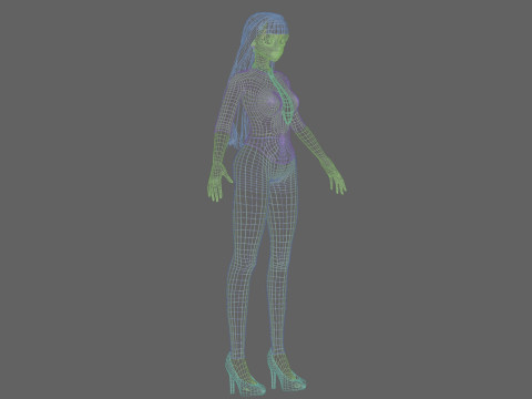 Cute business girl V29185 Modelo 3D