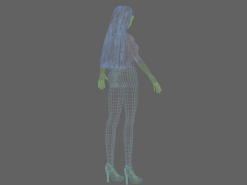 Cute business girl V29185 Modelo 3D