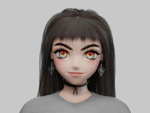 Cute cool girl V34624 3D Model