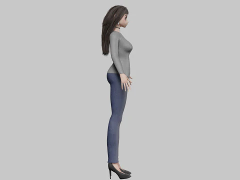 Cute cool girl V34624 3D Model