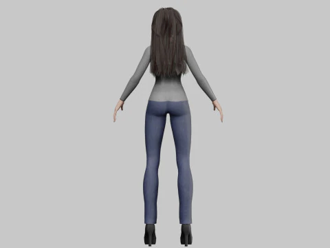 Cute cool girl V34624 3D Model