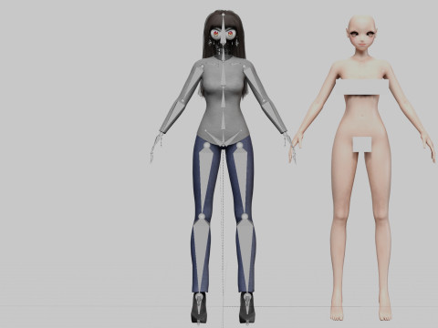 Cute cool girl V34624 3D Model