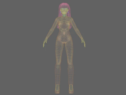 Cute cool girl V34624 3D Model