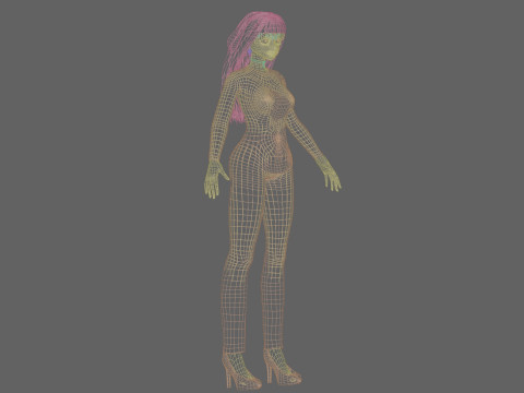 Cute cool girl V34624 3D Model