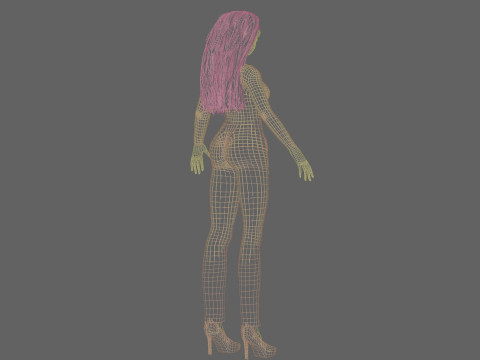 Cute cool girl V34624 3D Model