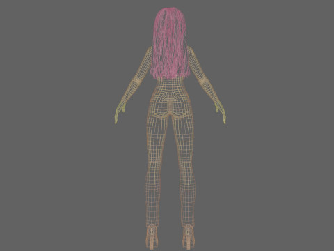 Cute cool girl V34624 3D Model