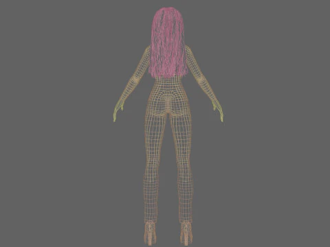 Cute cool girl V34624 3D Model