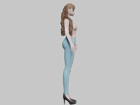 Cute Standard girl V31871 3D Model