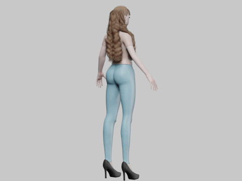 Cute Standard girl V31871 3D Model