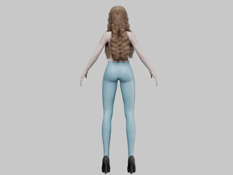 Cute Standard girl V31871 3D Model