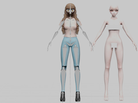 Cute Standard girl V31871 3D Model