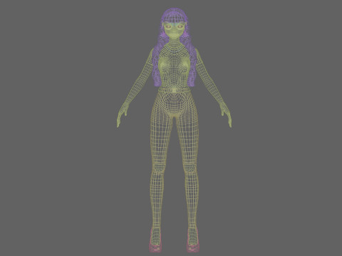 Cute Standard girl V31871 3D Model