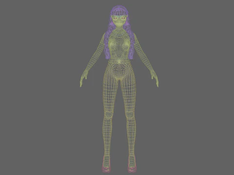 Cute Standard girl V31871 3D Model
