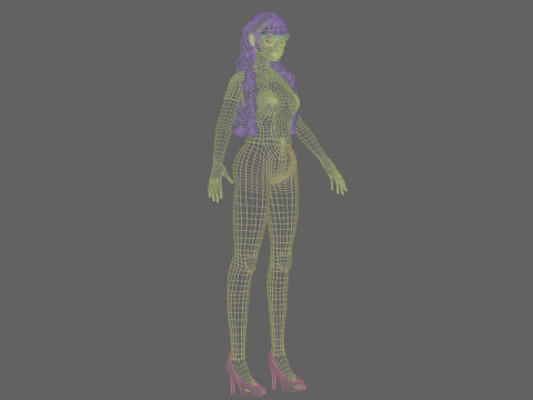 Cute Standard girl V31871 3D Model