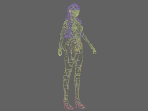 Cute Standard girl V31871 3D Model