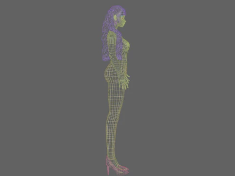 Cute Standard girl V31871 3D Model