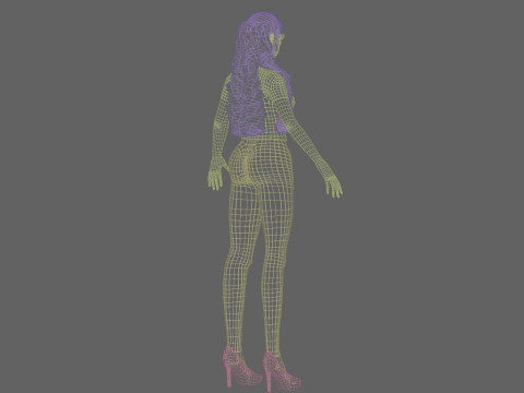 Cute Standard girl V31871 3D Model