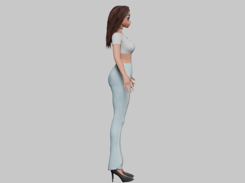 Cute stylized girl V33921 3Dモデル