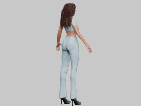Cute stylized girl V33921 3Dモデル