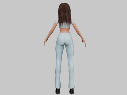 Cute stylized girl V33921 3Dモデル