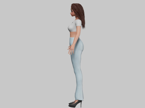 Cute stylized girl V33921 3Dモデル