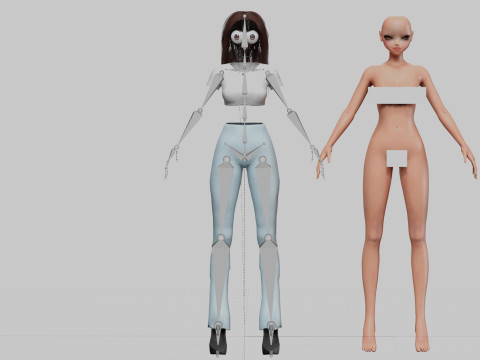 Cute stylized girl V33921 3Dモデル