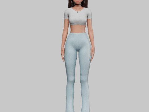 Cute stylized girl V33921 3Dモデル