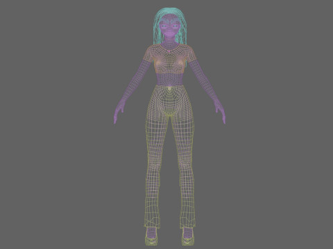 Cute stylized girl V33921 3Dモデル