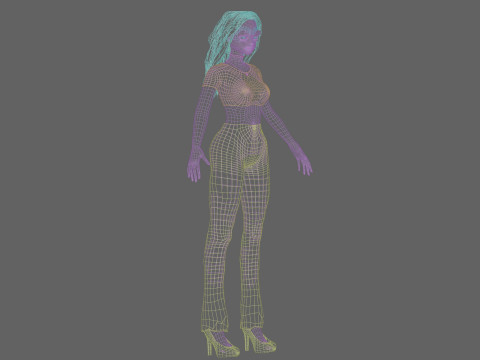 Cute stylized girl V33921 3Dモデル