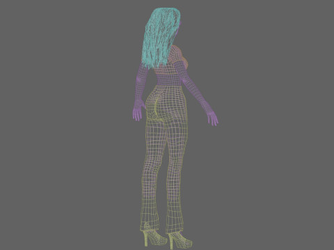 Cute stylized girl V33921 3Dモデル