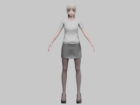 Cute Young girl V23078 3Dモデル