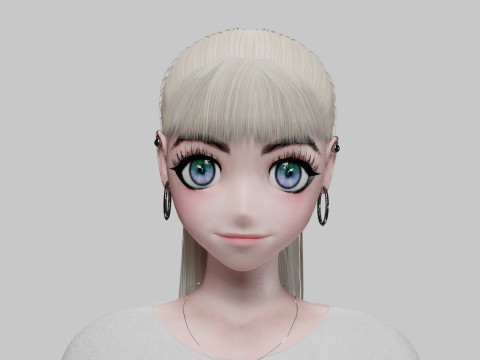 Cute Young girl V23078 3Dモデル
