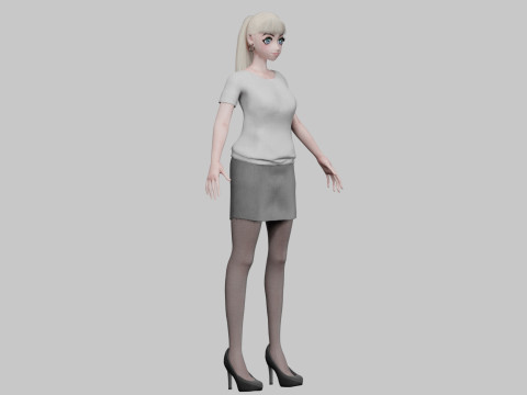 Cute Young girl V23078 3Dモデル