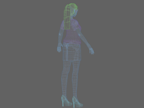 Cute Young girl V23078 3Dモデル