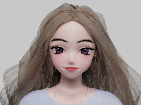 Pretty anime girl V31352 3Dモデル