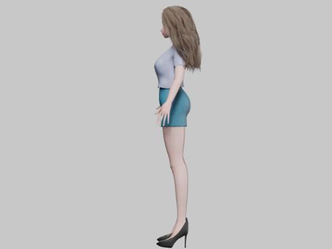 Pretty anime girl V31352 3Dモデル