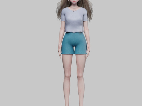 Pretty anime girl V31352 3Dモデル